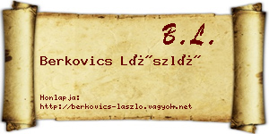 Berkovics László névjegykártya
