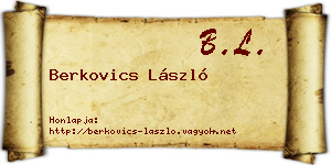 Berkovics László névjegykártya