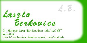 laszlo berkovics business card